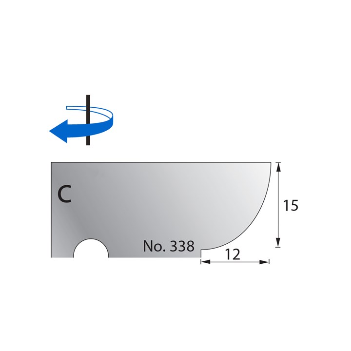 15 x 12mm Scribe Cutter in HSS - 338