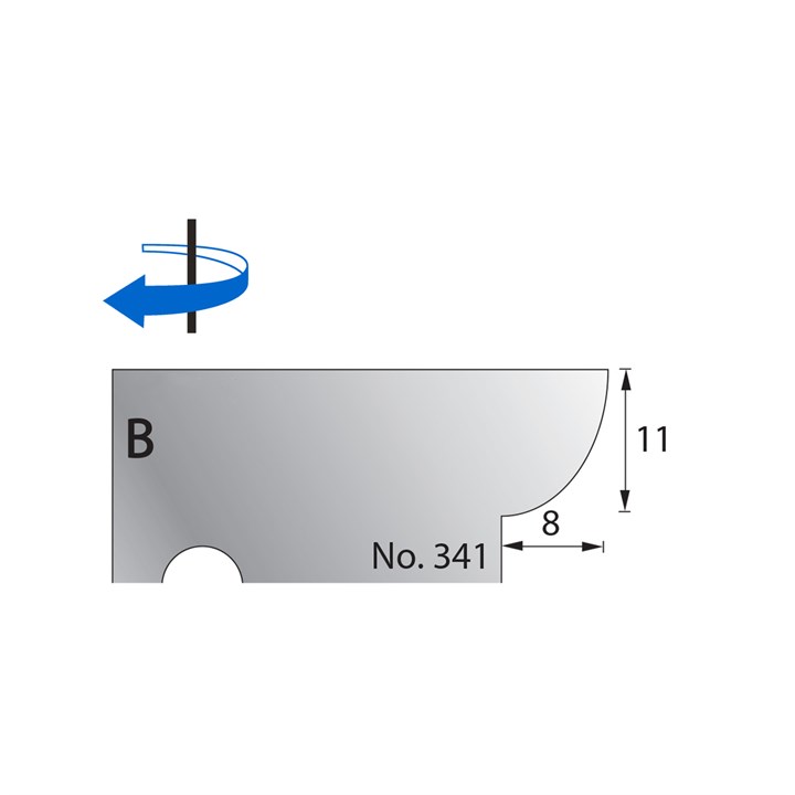 11 x 8mm Scribe Cutter in HSS - 341
