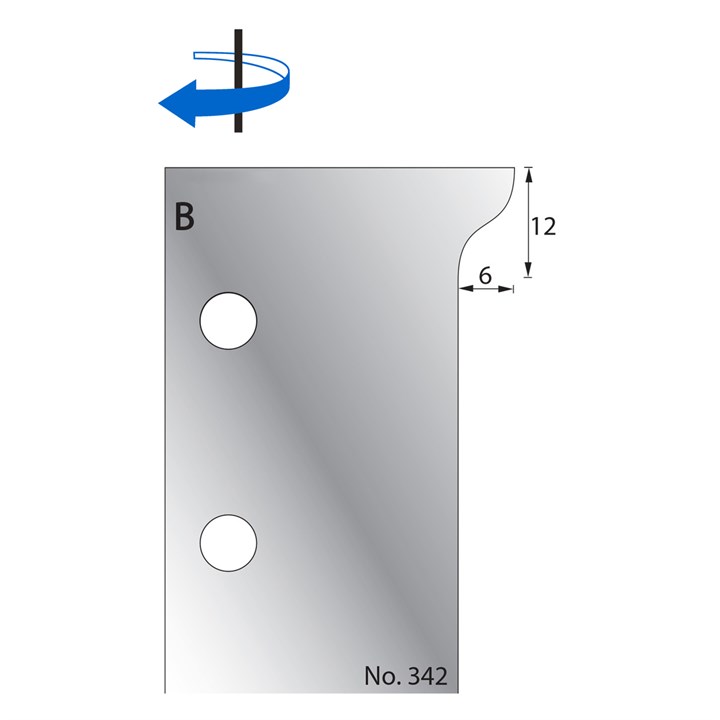 12 x 6mm Scribe Cutter in HSS - 342