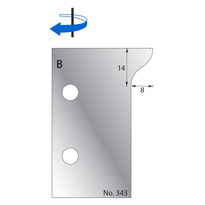 14 x 8mm Scribe Cutter in HSS - 343