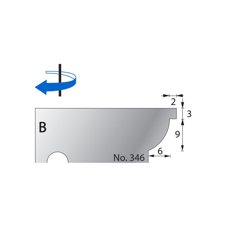 9 x 6mm w/ 3 x 2mm Quirk Scribe Cutter in HSS - 346