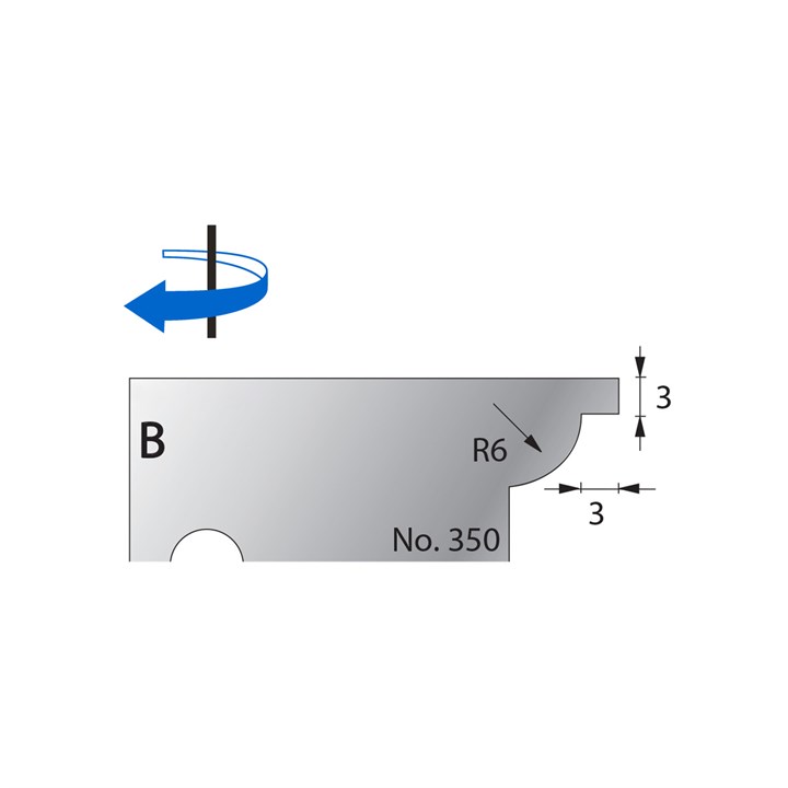 R6 w/ 3mm Quirk Scribe Cutter in HSS - 350