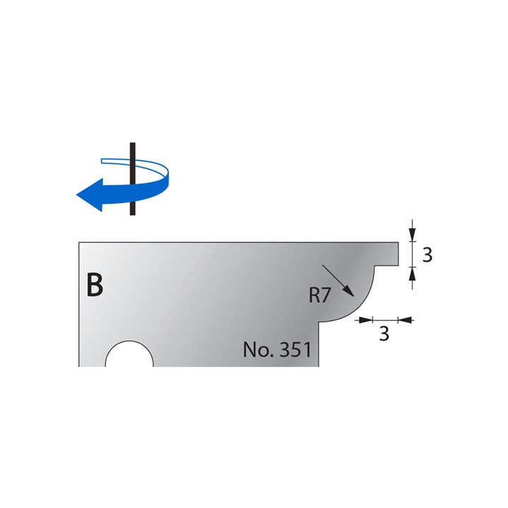 R7 w/ 3mm Quirk Scribe Cutter in HSS - 351