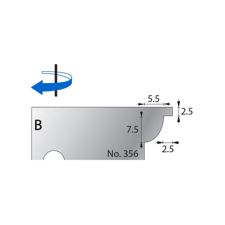 7.5 x 5.5mm w/ 2.5mm Quirk Scribe Cutter in HSS - 356