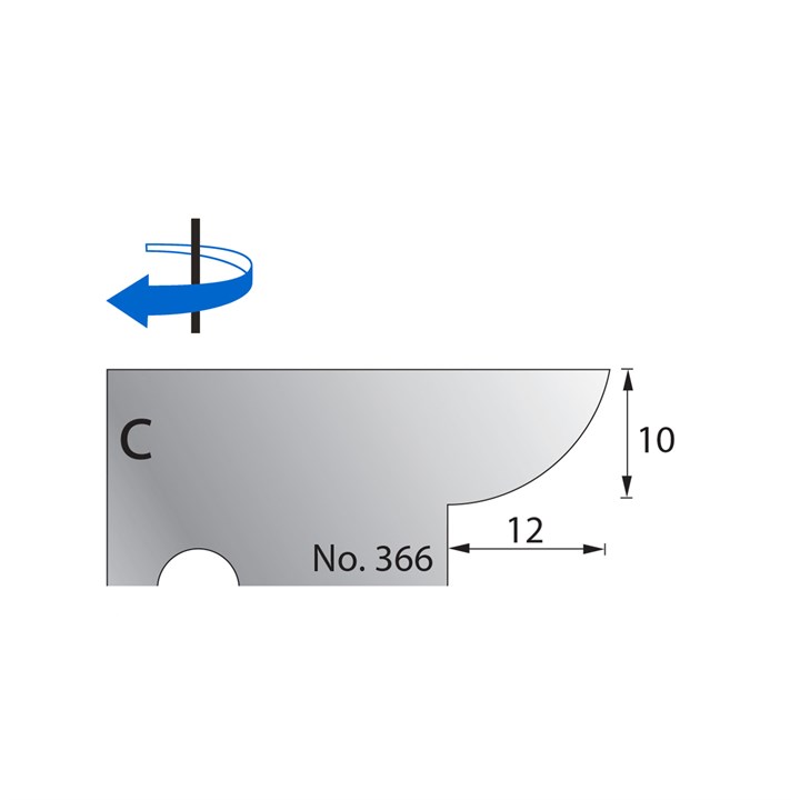 10 x 12mm Scribe Cutter in HSS - 366