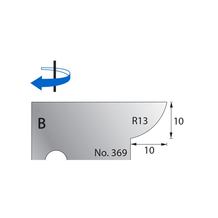 10 x 10mm (R13) Scribe Cutter in HSS - 369