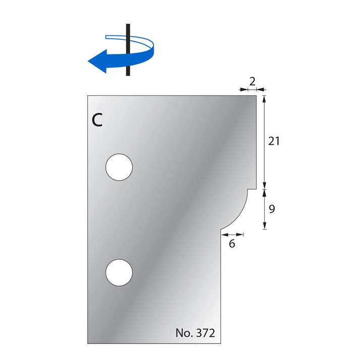 9 x 6mm w/ 21 x 2mm Quirk Scribe Cutter in HSS - 372