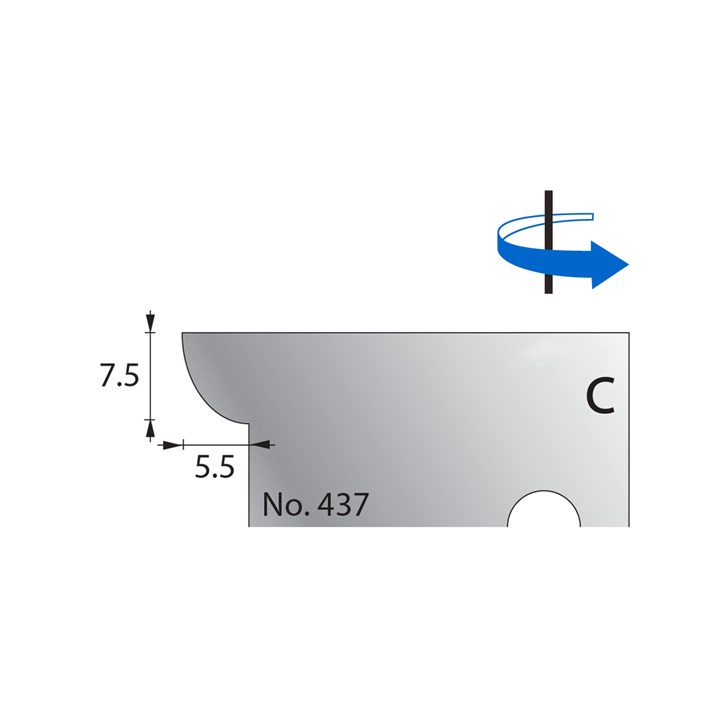 7.5 x 5.5mm Scribe Cutter in HSS - 437
