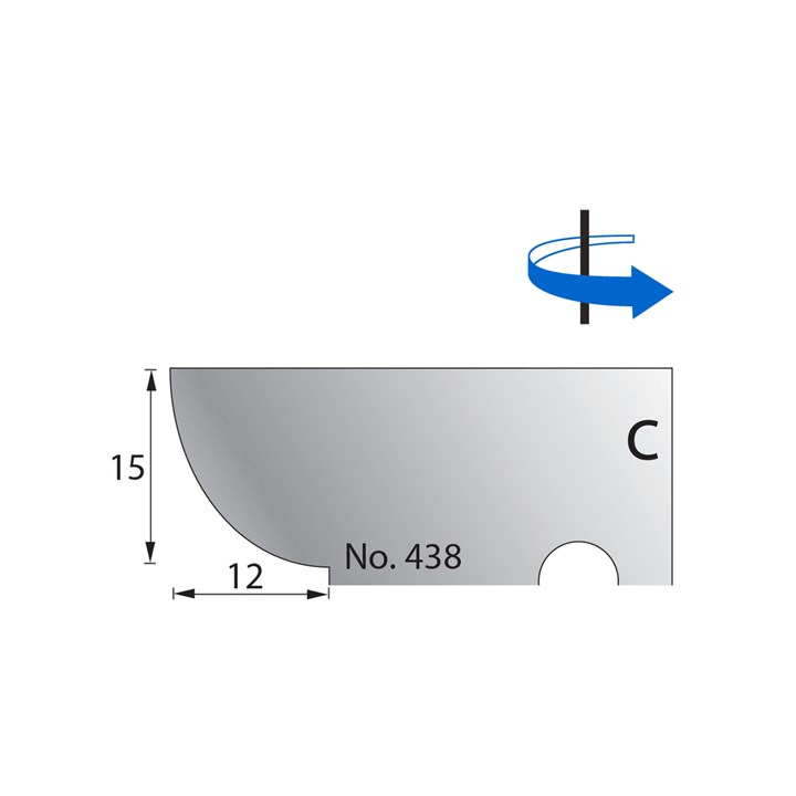15 x 12mm Scribe Cutter in HSS - 438