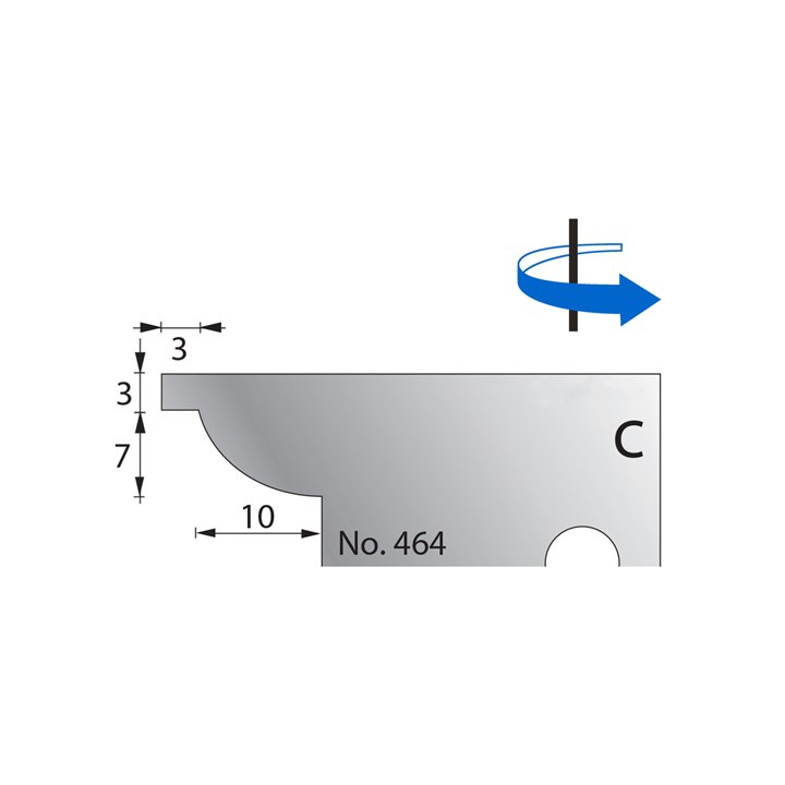 7 x 10mm w/ 3mm Quirk Scribe Cutter in HSS - 464