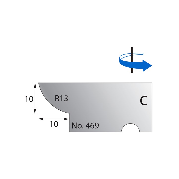 10 x 10mm (R13) Scribe Cutter in HSS - 469