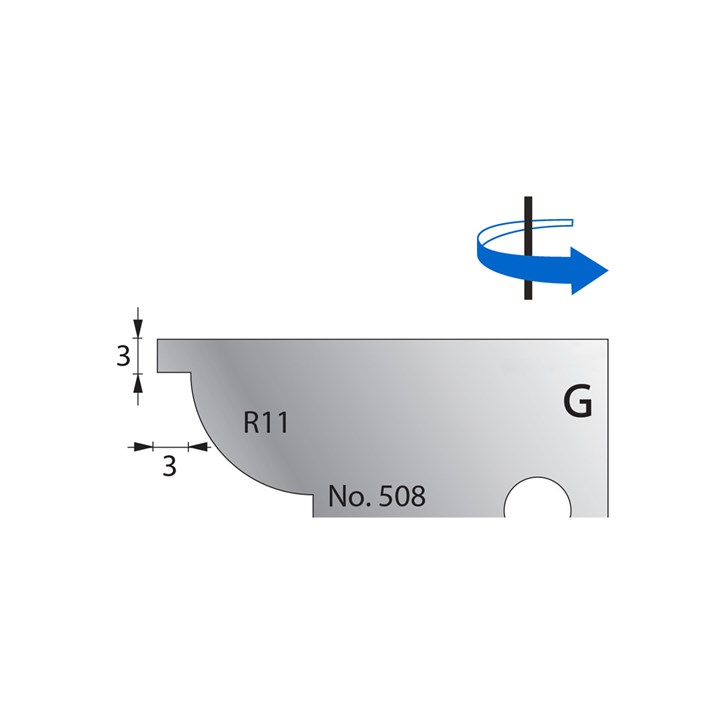 R11 w/ 3mm Quirk Scribe Cutter in HSS - 508