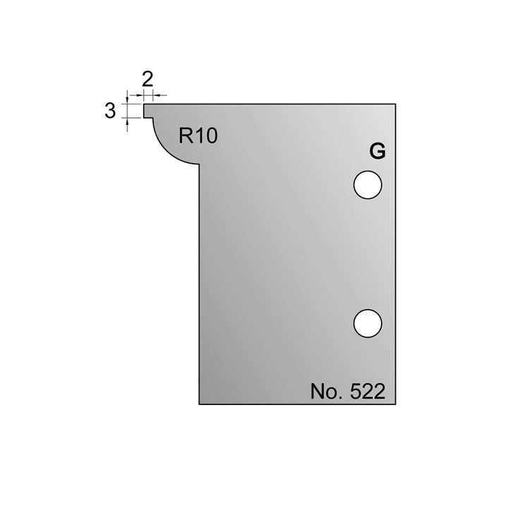 R10 w/ 3 x 2mm Quirk Scribe Cutter in HSS - 522