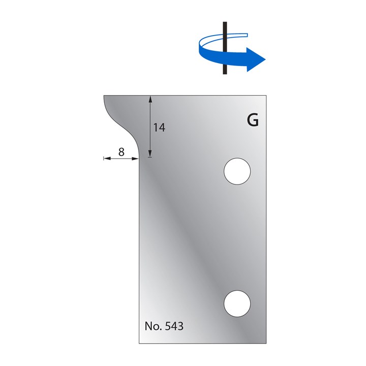 14 x 8mm Scribe Cutter in HSS - 543