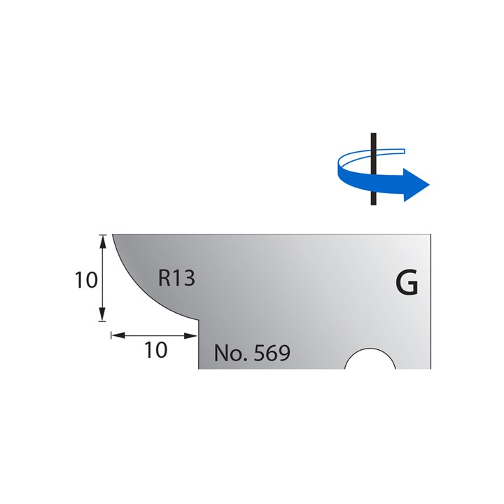 10 x 10mm (R13) Scribe Cutter in HSS - 569