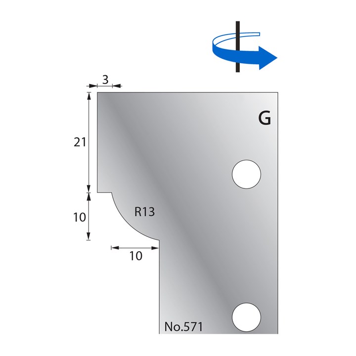 31 x 13mm (R13) Scribe Cutter in HSS - 571