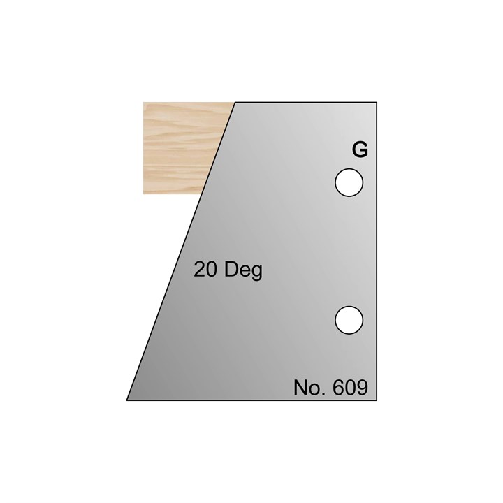 20 Degrees Bevel Profile Cutter in HSS - 609