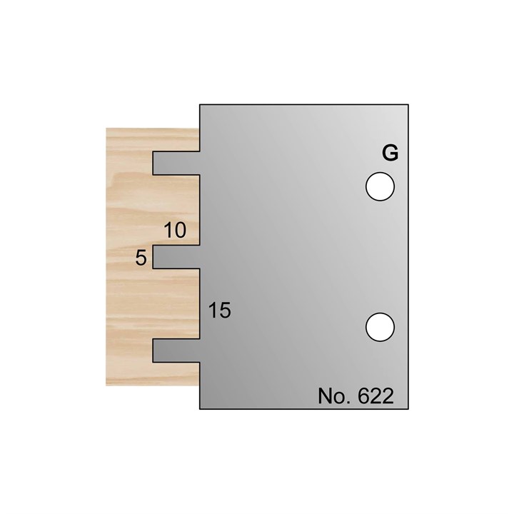 5 x 10mm Decorative Profile Cutter in HSS - 622