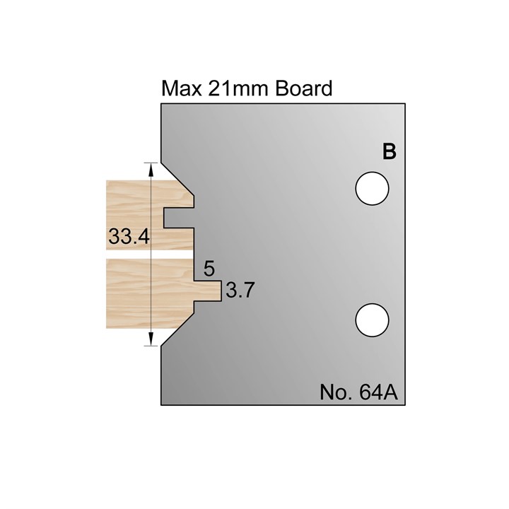 3.5mm T & G Profile Cutter in HSS - 64A