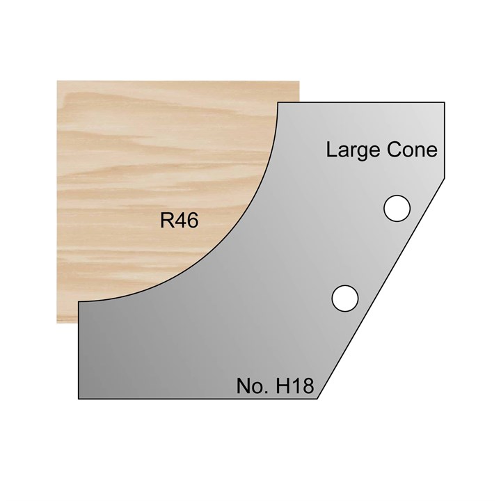 R46 Cornice Cone Profile Cutter in HSS - H18