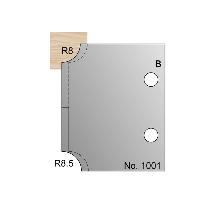R8 & R8.5 Ovolo Profile Cutter in HSS - 1001