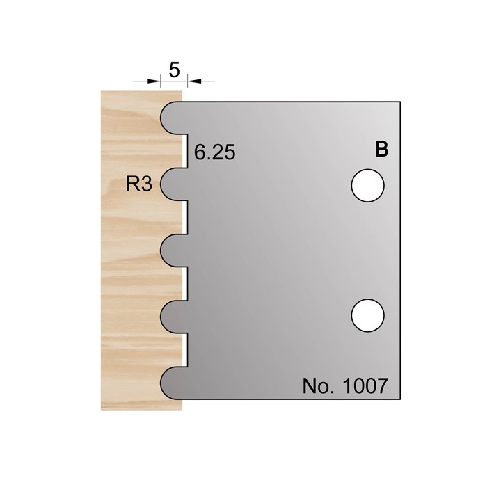 R3 Reeding & Fluting Profile Cutter in HSS - 1007