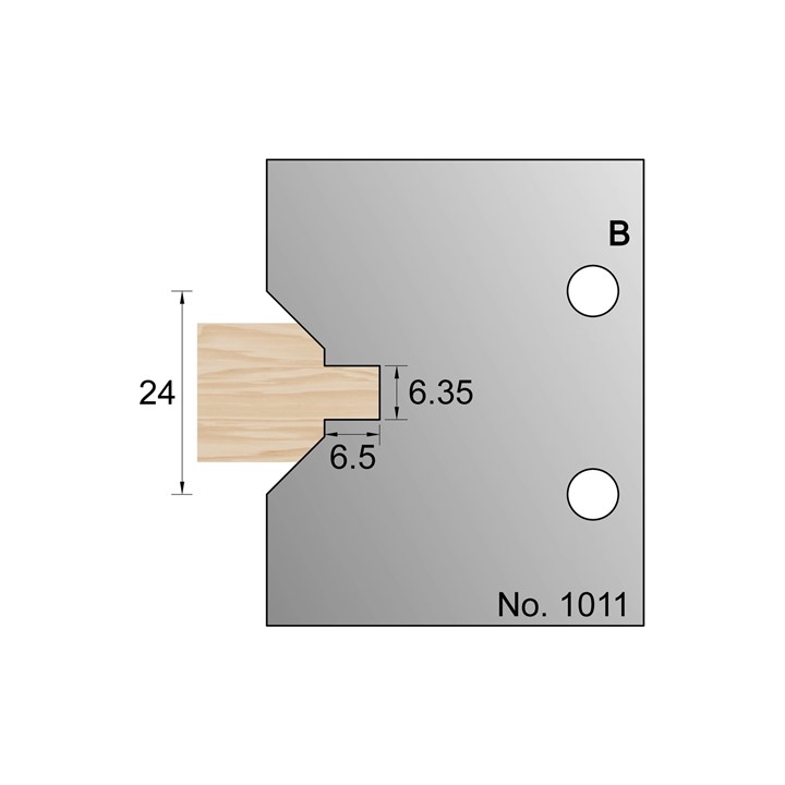 24mm T & G Profile Cutter in HSS - 1011