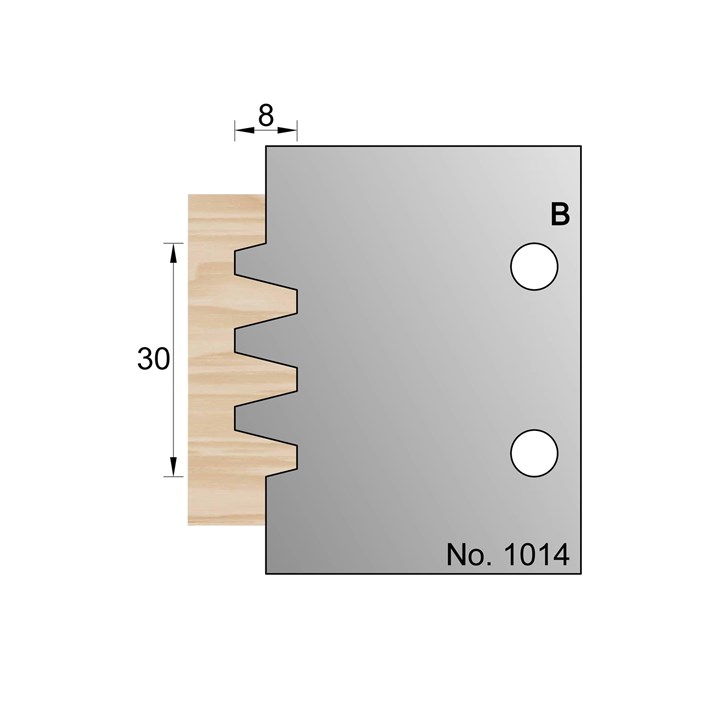 8 x 30mm Glue Joint Profile Cutter in HSS - 1014