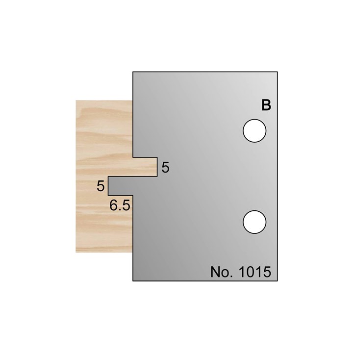 5 x 6.5mm Glue Joint Profile Cutter in HSS - 1015