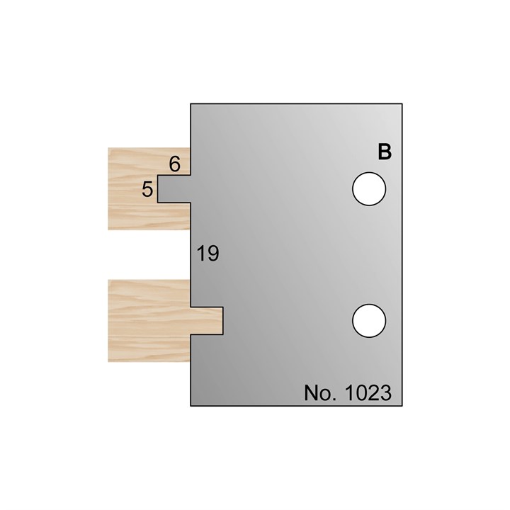 5 x 6mm T & G Profile Cutter in HSS - 1023