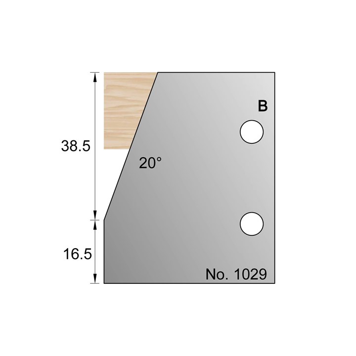 20 Degrees Bevel Profile Cutter in HSS - 1029