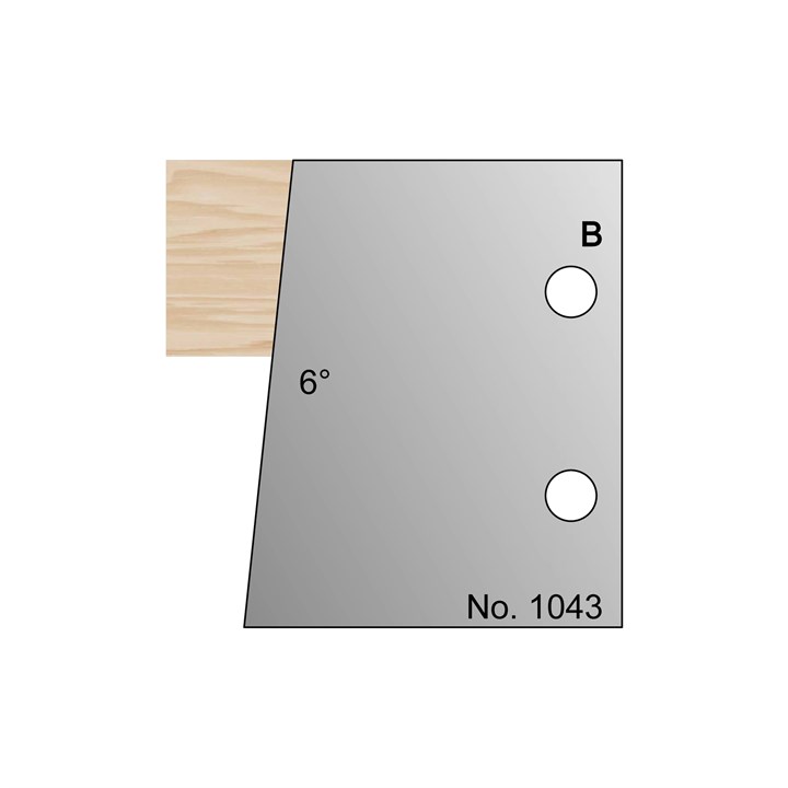 6 Degrees Bevel Profile Cutter in HSS - 1043