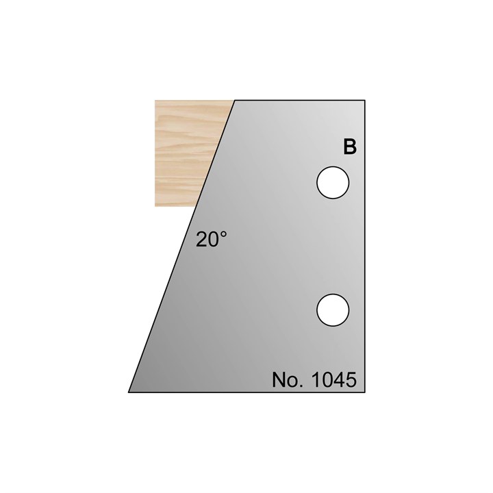 20 Degrees Bevel Profile Cutter in HSS - 1045