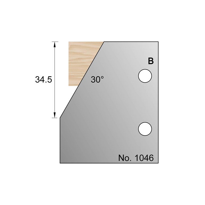 30 Degrees Bevel Profile Cutter in HSS - 1046