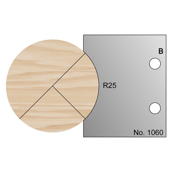 R25 Radius Profile Cutter in HSS - 1060