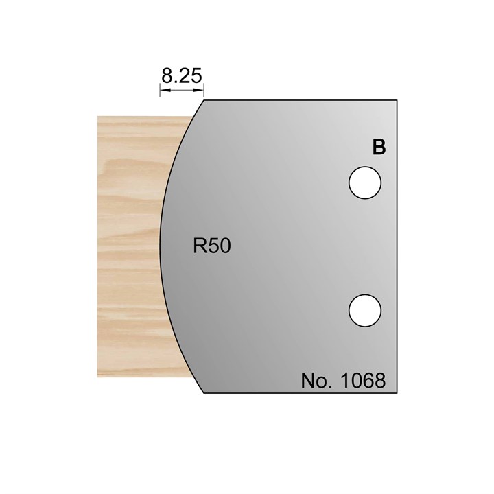 R50 Convex Profile Cutter in HSS - 1068