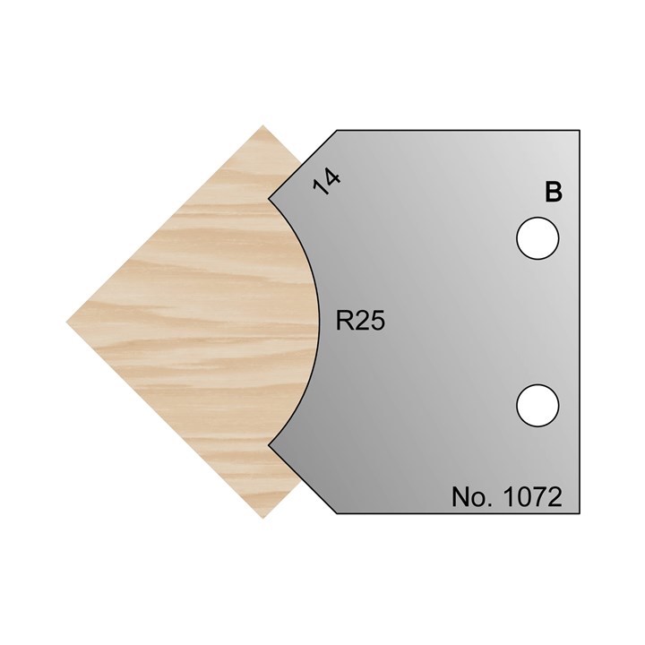 R25 Radius Profile Cutter in HSS - 1072