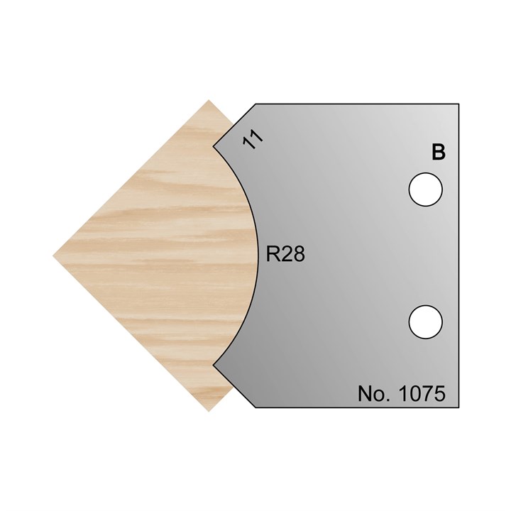 R28 Radius Profile Cutter in HSS - 1075