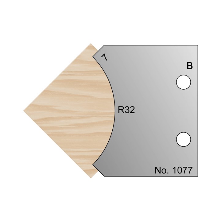 R32 Radius Profile Cutter in HSS - 1077