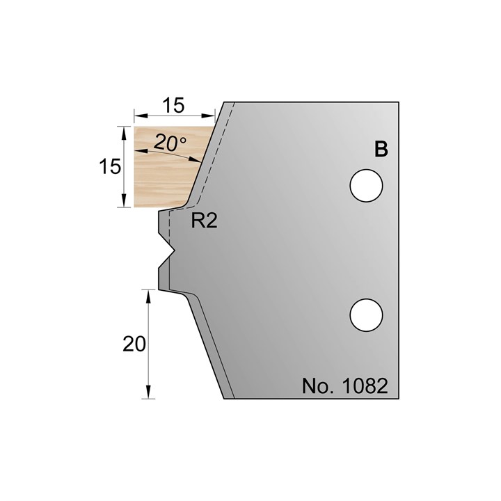 20mm Beading Profile Cutter in HSS - 1082