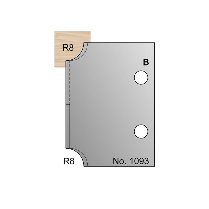 R8 Ovolo Profile Cutter in HSS - 1093