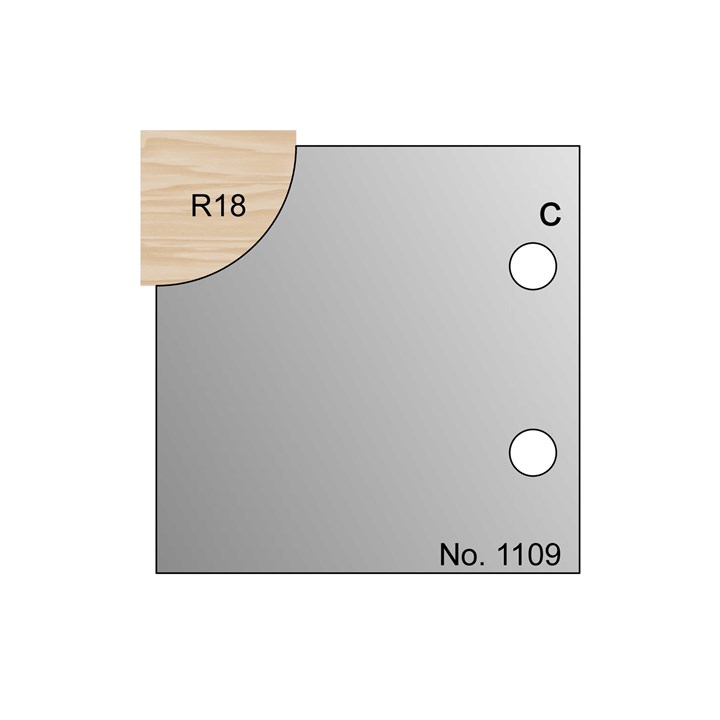 R18 Ovolo Profile Cutter in HSS - 1109