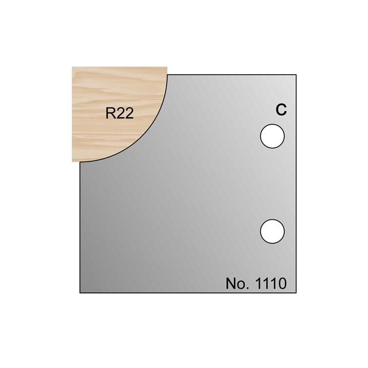 R22 Ovolo Profile Cutter in HSS - 1110