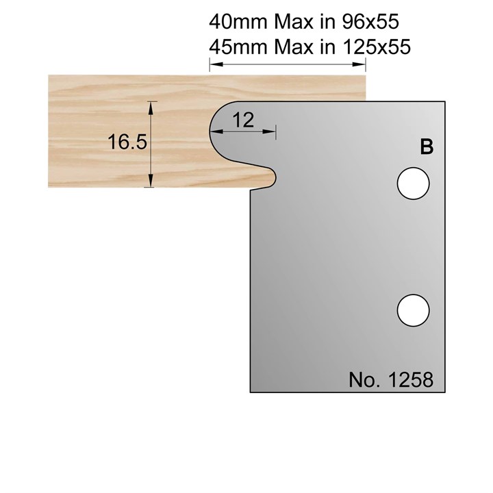 16.5 x 12mm Finger Pull Profile Cutter in HSS - 1258