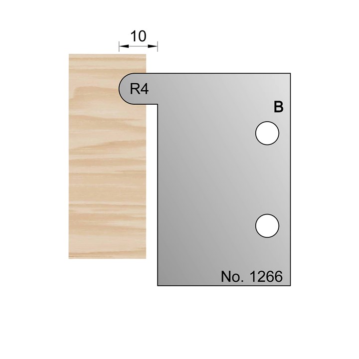10mm (R4) Drip and Groove Profile Cutter in HSS - 1266