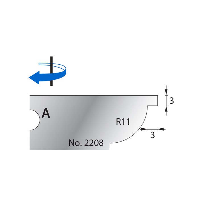 R11 w/ 3mm Quirk Scribe Cutter in HSS - 2208