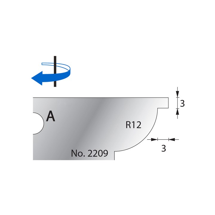 R12 w/ 3mm Quirk Scribe Cutter in HSS - 2209