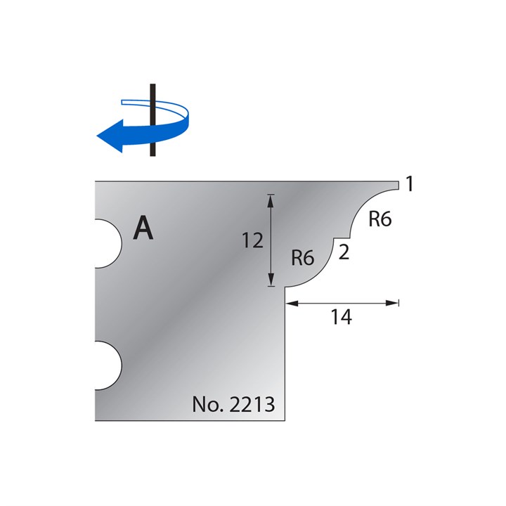 12 x 14mm (R6) w/ 1mm Quirk Scribe Cutter in HSS - 2213