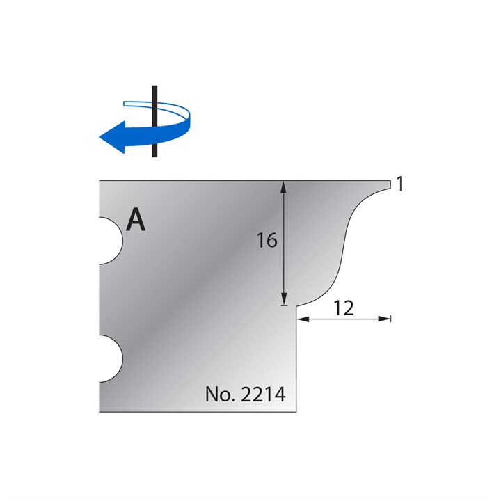 16 x 12mm w/ 1mm Scribe Cutter in HSS - 2214
