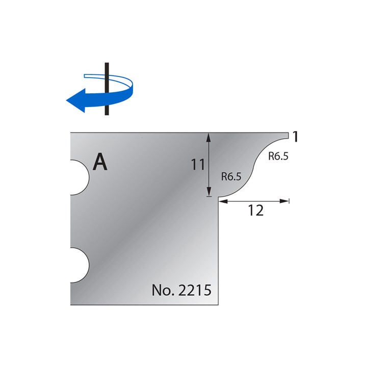 11 x 12mm w/ 1mm Quirk Scribe Cutter in HSS - 2215